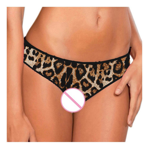 Braguitas De Encaje De Leopardo Para Mujer, Calzoncillos A L