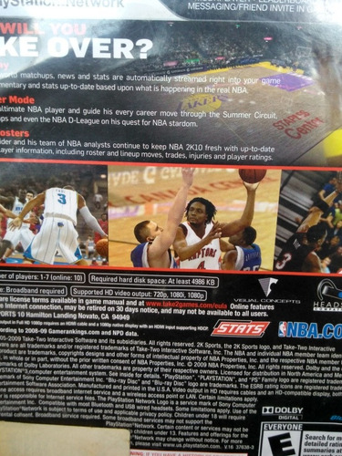 Nba2k10 Ps3 Original , Leia A Descriçao