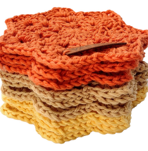 Posavasos Tejidos A Crochet X 6 Unidades