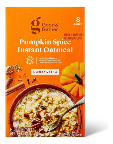 Avena Pumpkin Spice Good & Gather Calabaza Caja Con 8 Sobres