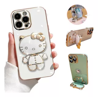 Capa De Espelho Retocante Hello Kitty Para iPhone