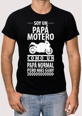 Imagen 1 de 4 de Remera Camiseta Soy Un Papa Motero Dia Del Padre