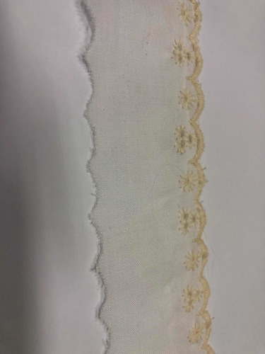 Imagen 1 de 3 de Feston Para Tunicas Blanco Hilo Crudo 4.9 Cm Ancho X 13.6 M