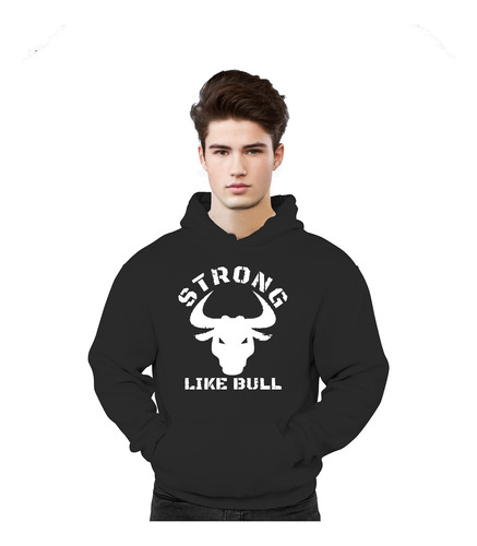 Poleron Estampado Strong Like Bull Toro Gym Moda Hombre