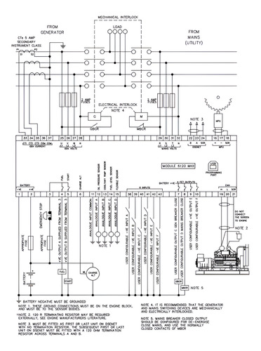 Modulo Controlador Generador Ats Lcd Compatible Dse 6120