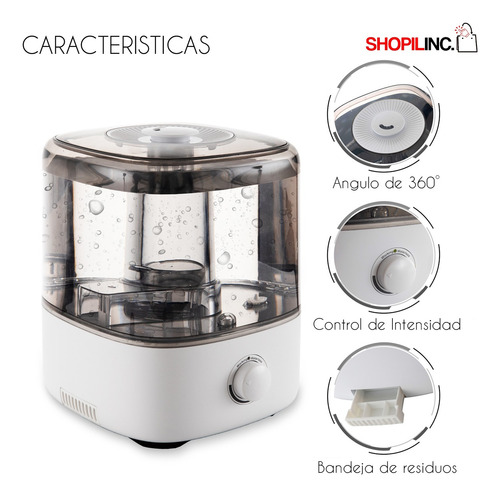 2 Unidades Humidificador Ultrasonico Difusor De Niebla Fria Blanco