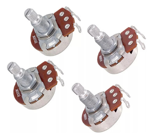 . Potenciómetro De Guitarra Pot A500k B500k 4-pack Set 24mm