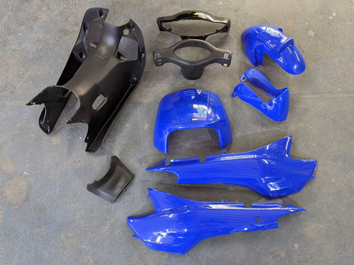 Kit Plásticos Gilera Smash Tunning 110 Color Azul 9 Piezas