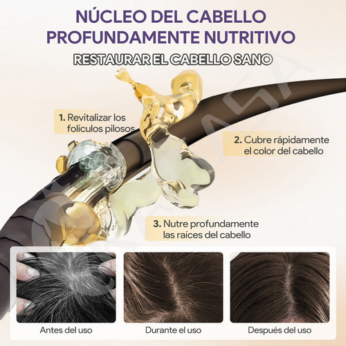 Shampoo Tinte Instantáneo Cubre Canas Natural Jengibre