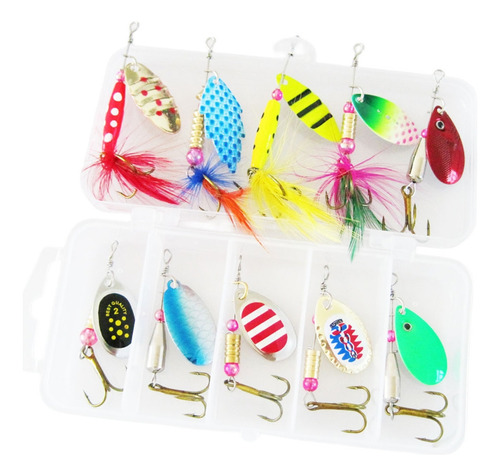 (a) Cuchara Giratoria De Metal Duro Para Cebos Para Peces, S