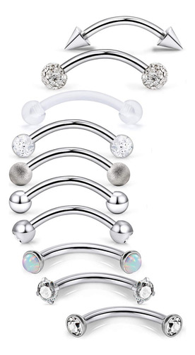 Jenxnjsjo Rook Piercing Joyera Para Cejas, Anillos Para Ceja