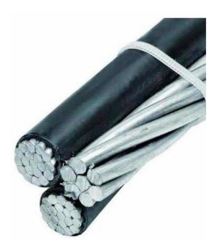 Cable 2+1 Aereo Acometida Calibre 6 En Aluminio 220mts Negro