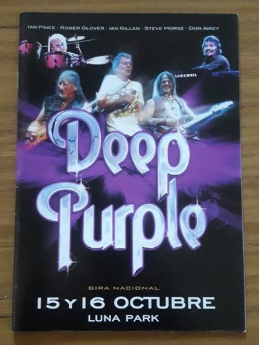 2 Programas Deep Purple En El Luna Park 