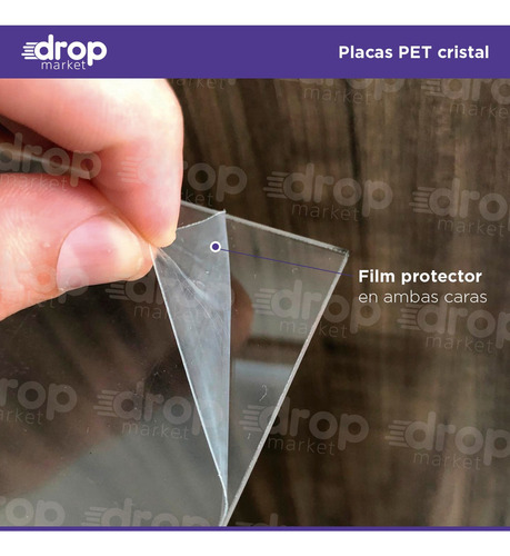 Imagen 4 de 10 de Corte A3 Pet Simil Acrílico Transparente 30x42 0.35mm