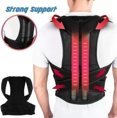Imagen 3 de 6 de Corrector De Postura Lumbar Faja Ortopédica Trabajo Espalda
