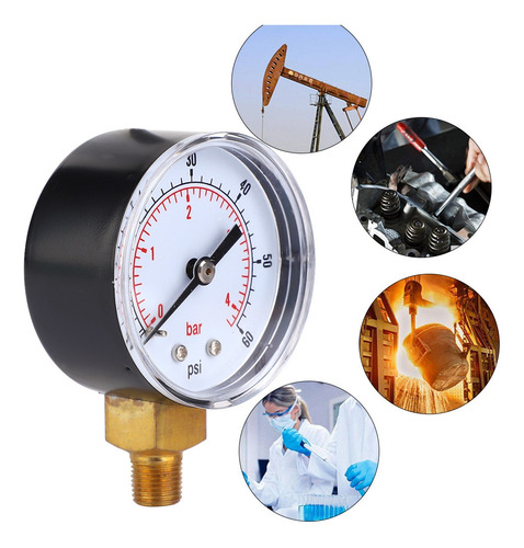 Manómetro De 50 Mm, Dial 1/8 Bspt, Conexión Inferior Para Ai