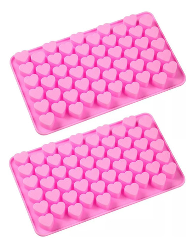 Molde De Silicona Para Jabón En Forma De Mini Corazón Rosa C