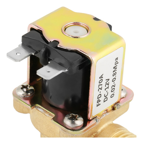 Válvula De Entrada De Agua N/c Dc 12v Dn15 G1/2 Latón Eléctr