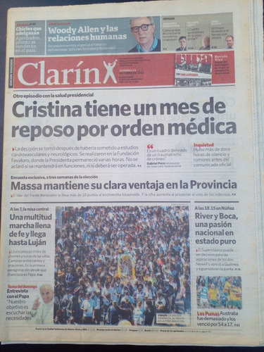 Clarín 6/10/2013 Papa Francisco Peregrinación Luján 