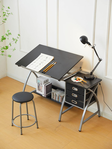 Computadora De Dibujo Ajustable De Metal Cajones, Mesa ...