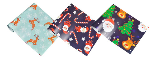 Conjunto De Papel De Embrulho 3 Unidades 51x75 Cm Alce