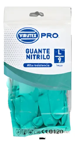 Guantes Virutex Nitrilo Verde Talla L 1 Par