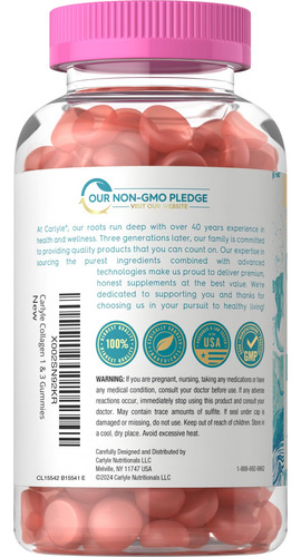 Carlyle Collagen Gummies Silencioso Sabor Fresa Y1682