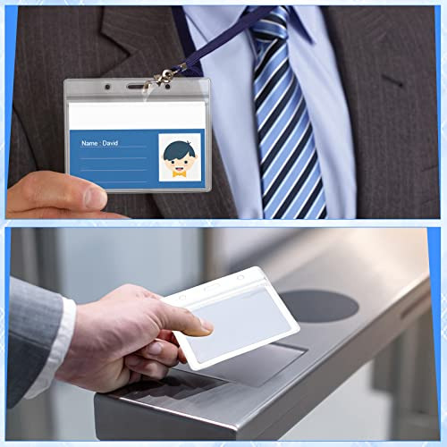 100 Pcs Porta Tarjetas De Identificación Transparentes Con