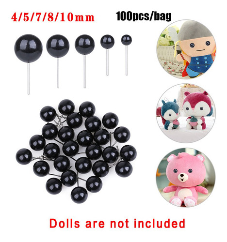 Accesorios Para Muñecas, Cristal Negro, Ojos, Osos, Fieltro