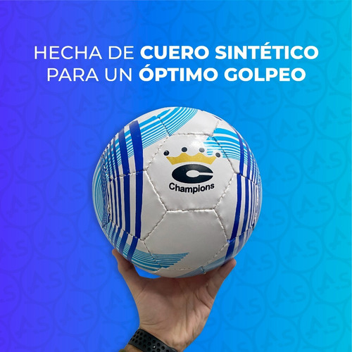 Pelota De Futbol N°5 Profesional Champions Cuero Sintetico