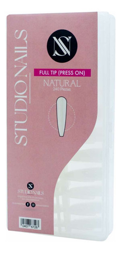 Studio Nails Full Tip Press On 240pzs Tips Mixtos Para Uñas Natural Full Tip