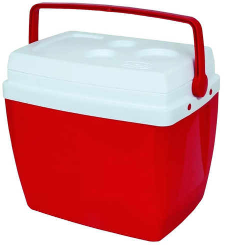 Caixa Térmica Com Alça 26 Litros Mor Vermelha Cooler