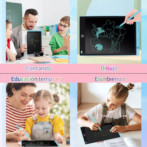 Tableta Pizarrón Mágico Lcd 8.5 Para Dibujar Y Escribir Plum