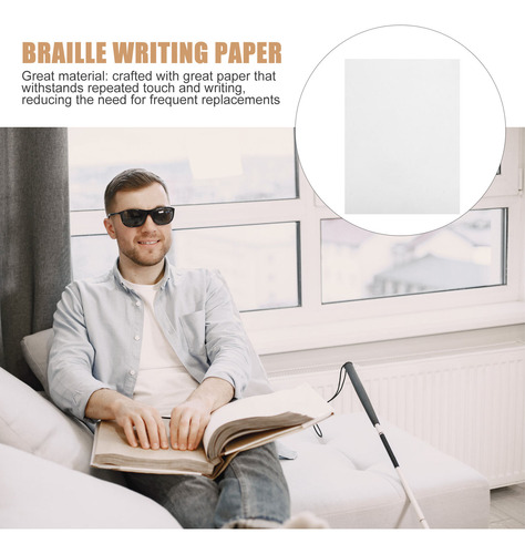20 Piezas De Papel Braille: Hojas A4 De Papel Para Escribir