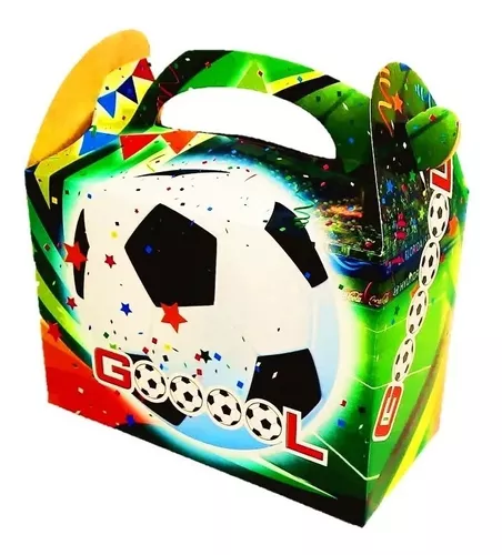 Cajitas para regalo de cumpleaños de futbol 3 modelos surtidos