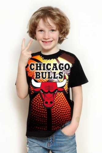 Camisa, Camiseta Criança 5%off Chicago Bulls Basquete Linda