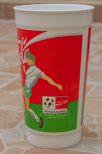 Mundial Futbol Italia 1990 Coca Cola Vaso - Jugada De Remate