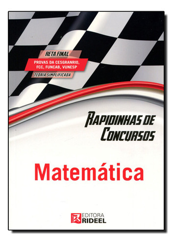 Rapidinhas De Concursos Matemática, De Murilo Oliveira De Castro Coelho. Editora Rideel, Capa Mole Em Português