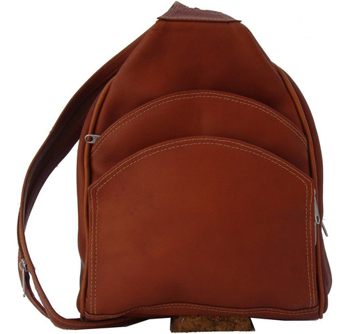 Mochila Piel Leather, Bandolera, Talla Única