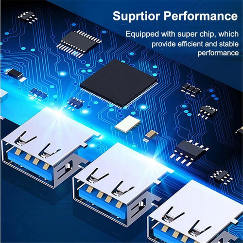 Imagen 7 de 10 de Hub Aluminio Usb C 4 Puertos Usb 3.0 Compatible Mac Win Lin