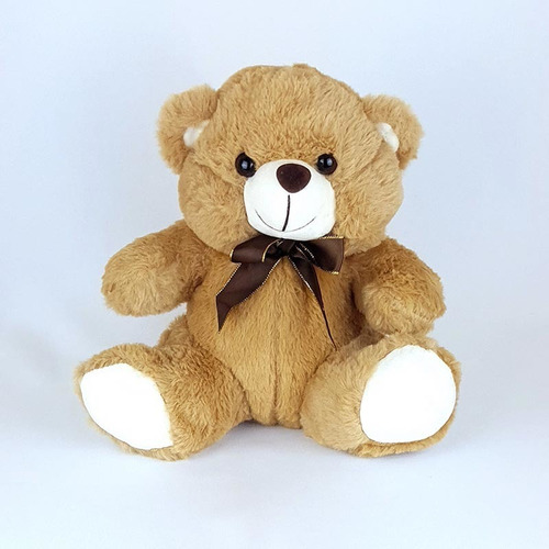 Imagem 1 de 3 de Urso De Pelúcia 27cm Bege Escuro