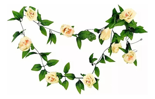 Enredadera Guía De 6 Piezas Con Decoración De Rosas Artifici