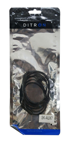 Imagen 4 de 6 de Cable Audio Plug A Plug Con Microfono Auxiliar Ditron 1.5 M