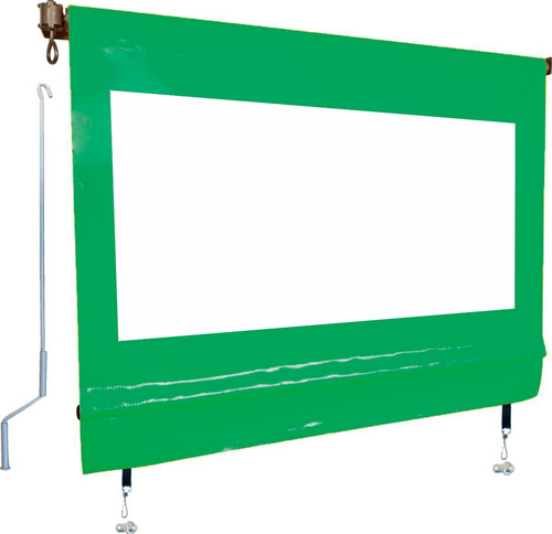 Toldo Retrátil Completo Com Tubos - Sob Medida 3,10 X 2,50 Cor Verde com visorverde