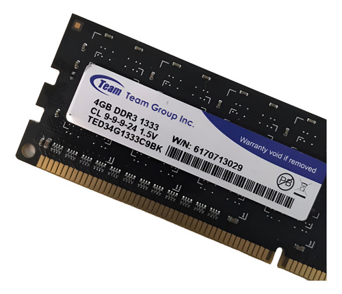 Memória Team 4gb Ddr3 1333 Mhz - Perfeito Estado. (Usado)
