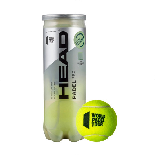 Pelotas Head Padel Pro Tenis Frontón Bote Con 3 Pelotas