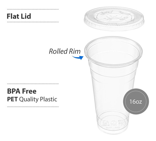 Elegantes Vasos Desechables De Plastico Transparente Oz Con