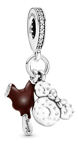 Charm,dije Pandora Dona Y Helado Mickey Plata925 Original 