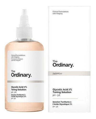 The Ordinary Glycolic Acid 7% Toning Solution Tónico 240ml M Todo Tipo De Piel Noche