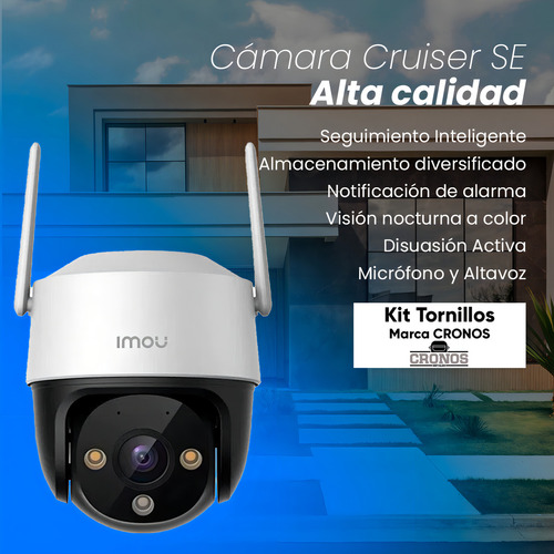 Cámara Imou Wifi Ptz Cruiser Se 4mp Modelo Ipc-s41fen Full C Blanco